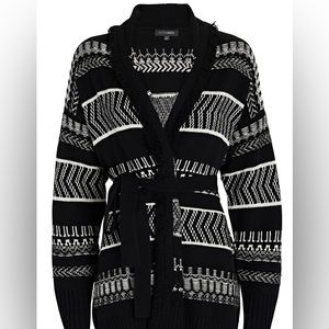 *INTERMIX Black and White Wrap Cardigan* Worn once.